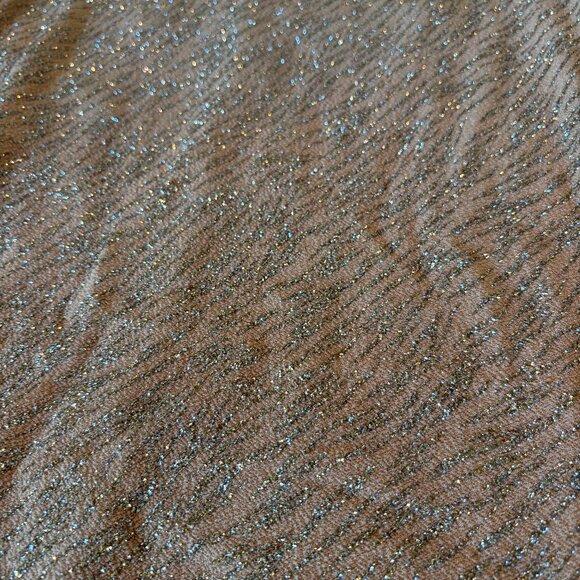 Vintage Y2K Jump Brand Body-Con Gown – Deep Gold Glitter, Size 3/4, NWT - Picture 3 of 7